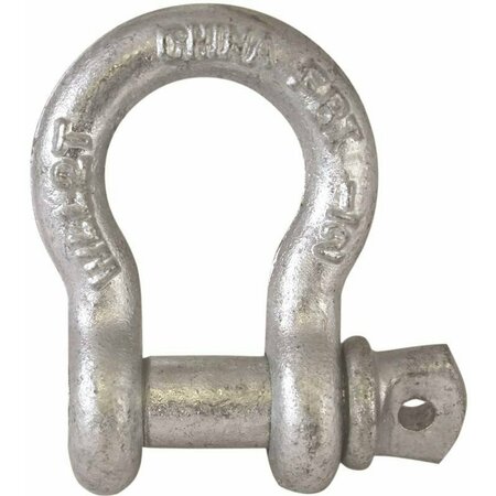 FEHR BROTHERS Fehr Anchor Shackle, 1/4 In Trade, 0.33 Ton Working Load, Commercial Grade, Steel, Galvanized 1/4IN